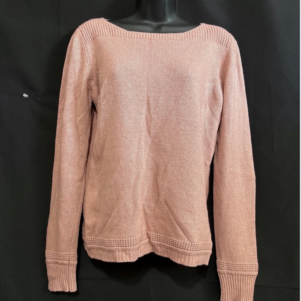 Benedetta B Sweater L Pink Coquette Boat Neck Merino Cashmere Italy Barbiecore